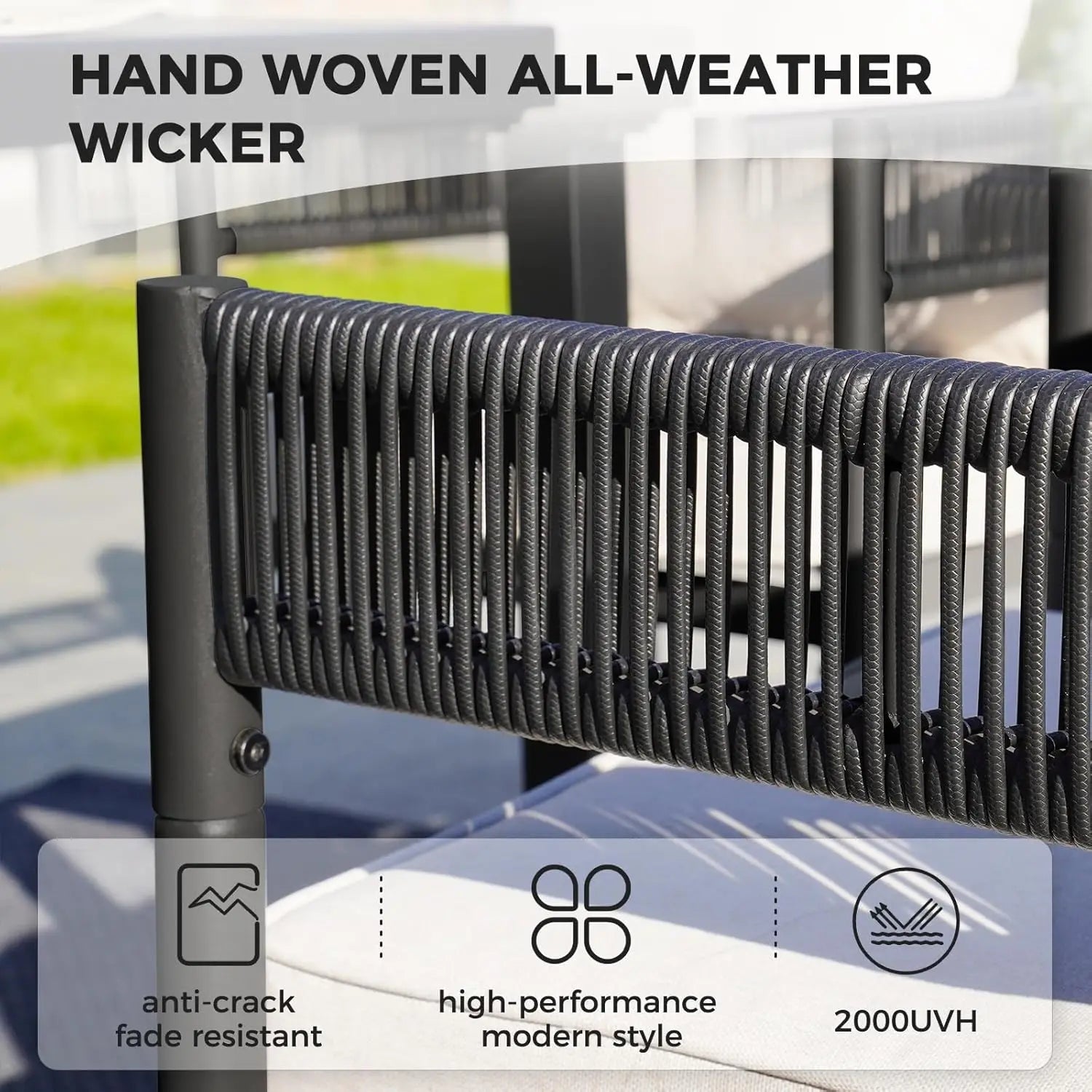 Outdoor Dining Set for 6, 7 PCS Patio Table and Chairs Set