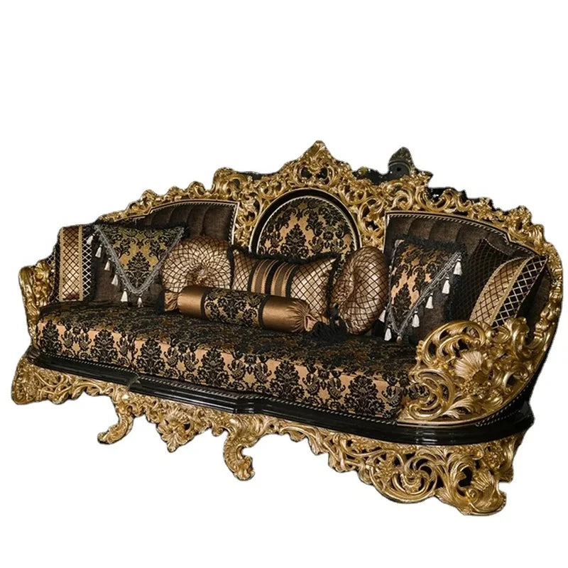 Antique Baroque Style Luxury Sofa Set for Living Room