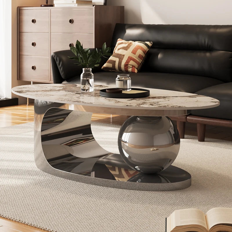 Unique Metal Coffee Table Irregular European Luxury Design