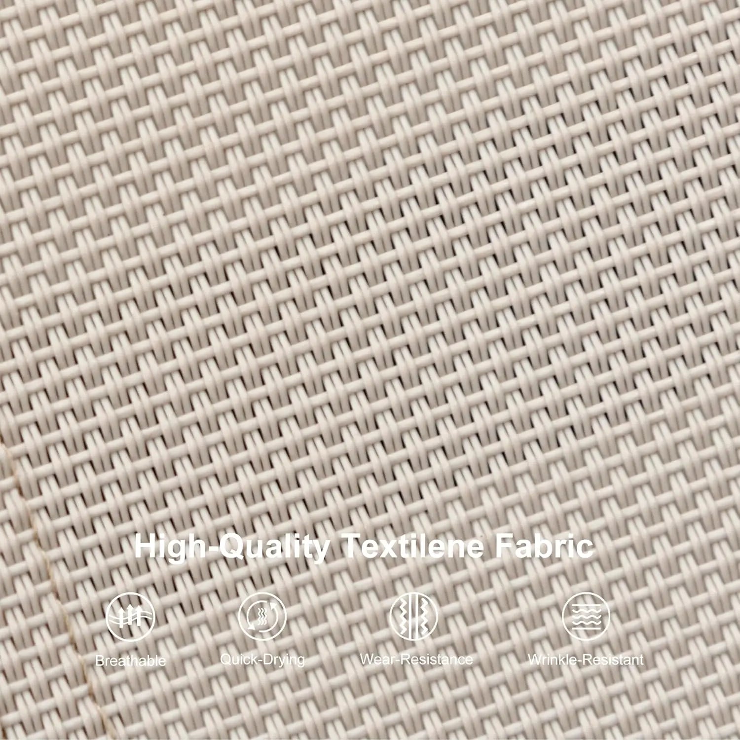 Patio Oversized Chaise Lounge Chair Set with Side Table Pool