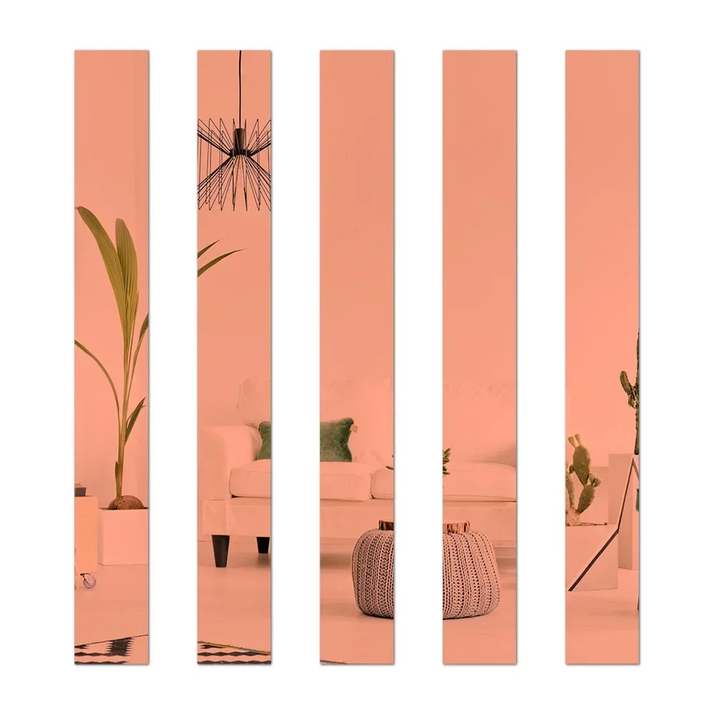3D Wall Stickers Living Room, TV Back Drop DIY, Home Entrance Acrylic Mirror