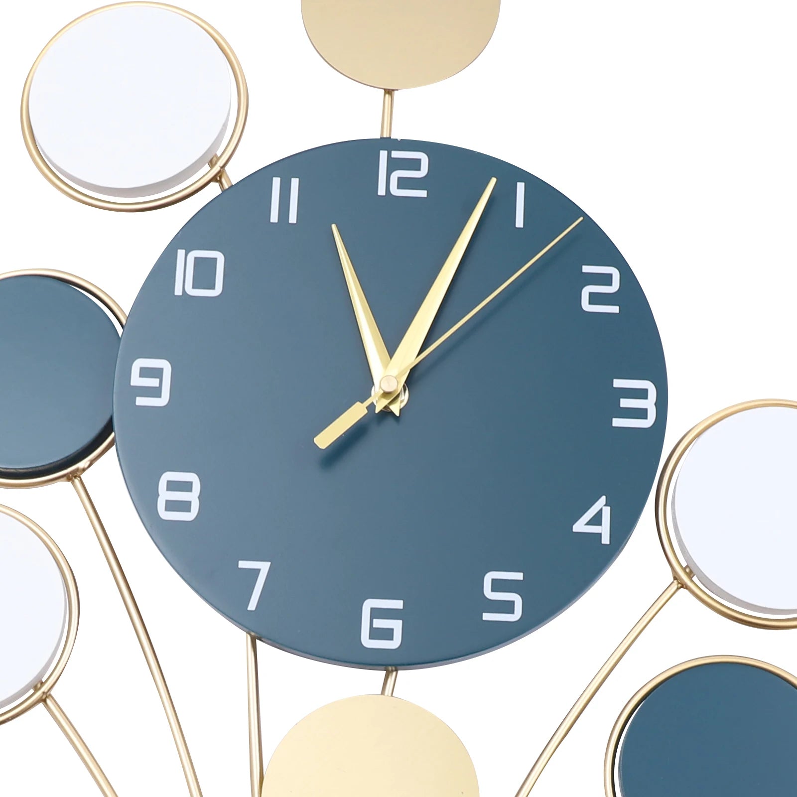 Large Wall Clock - Battery Operated Silent, No Drilling, Hot Air Balloon Design