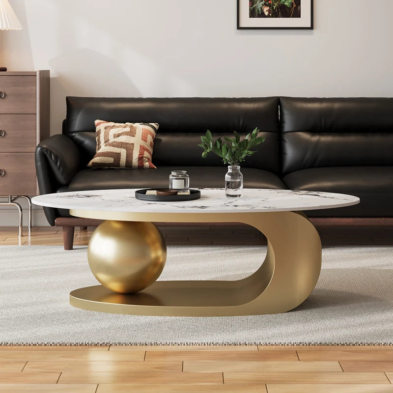 Unique Metal Coffee Table Irregular European Luxury Design