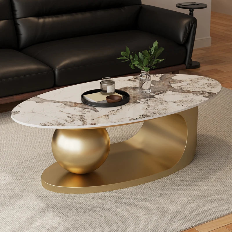 Unique Metal Coffee Table Irregular European Luxury Design
