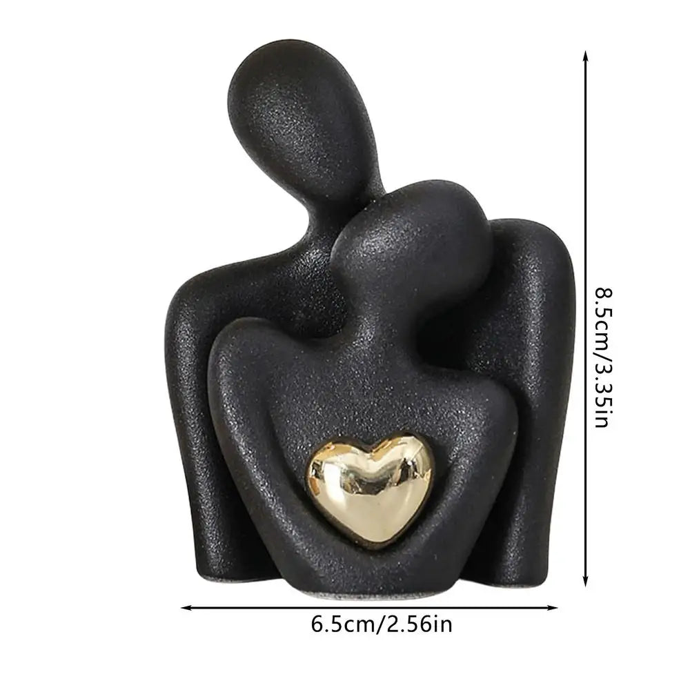 Nordic Abstract Couple Statue - Modern Ceramic Home Decoration