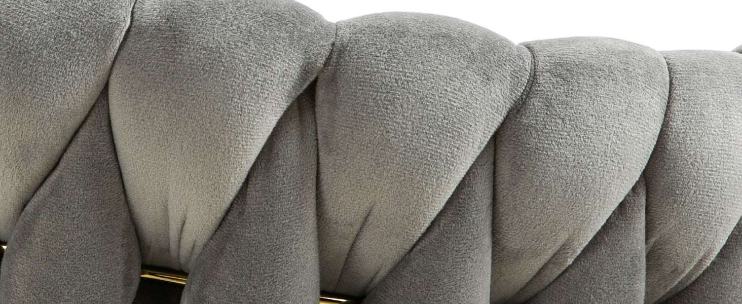 Close-up of a textured gray fabric surface