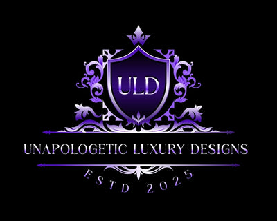 Purple logo with 'ULD' and 'Unapologetic Luxury Designs' text on a black background