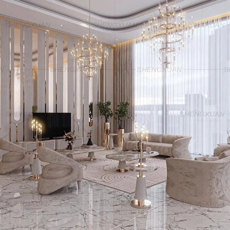 High-End Marble Dining Table Set — Customizable, Luxury Design