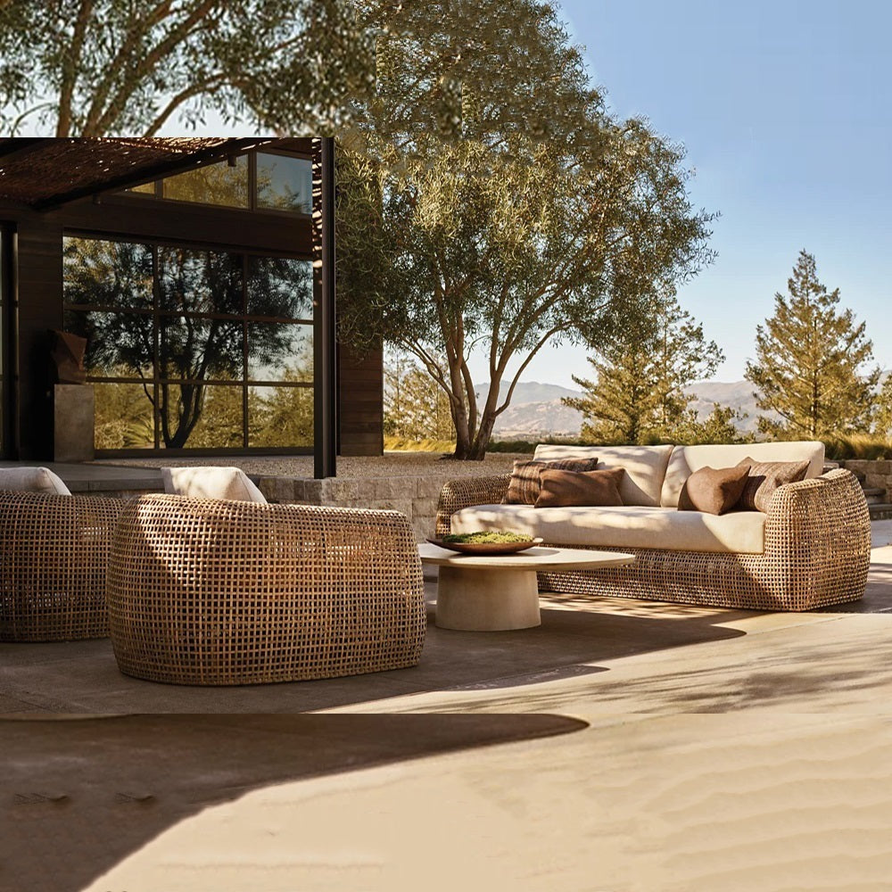 Outdoor Teak Patio Garden Sofa Set - image 3
