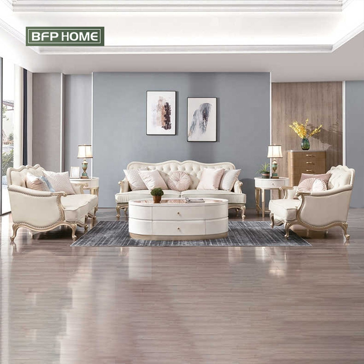BFP Home Luxury American Sofa Set