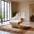Sculpt Fiberglass Velvet Accent Chair
