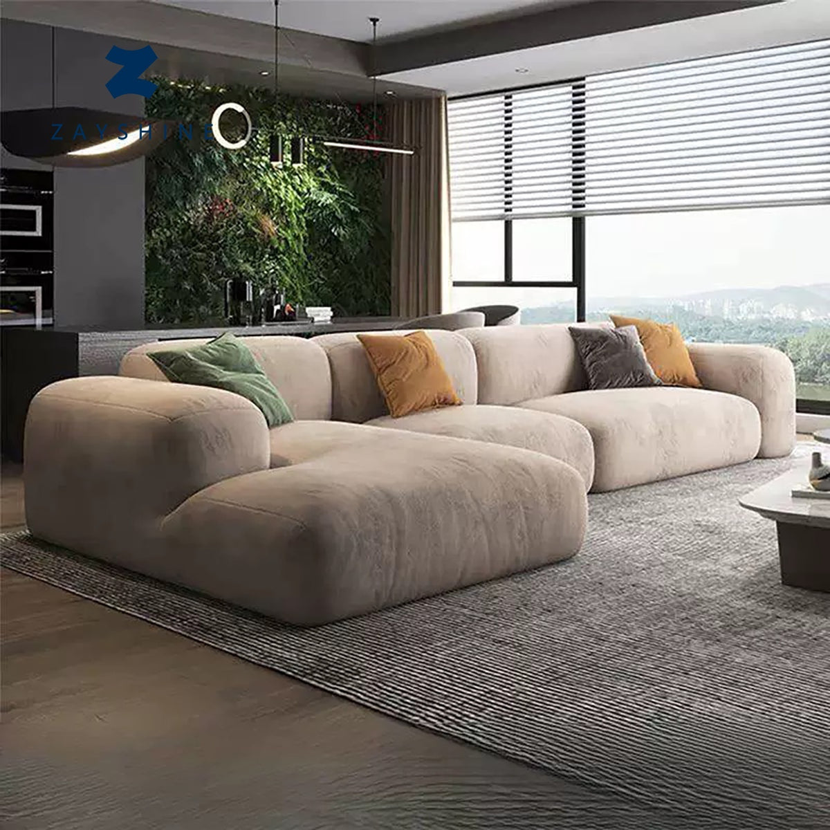 Modern Nordic Luxury L-Shape Sofa