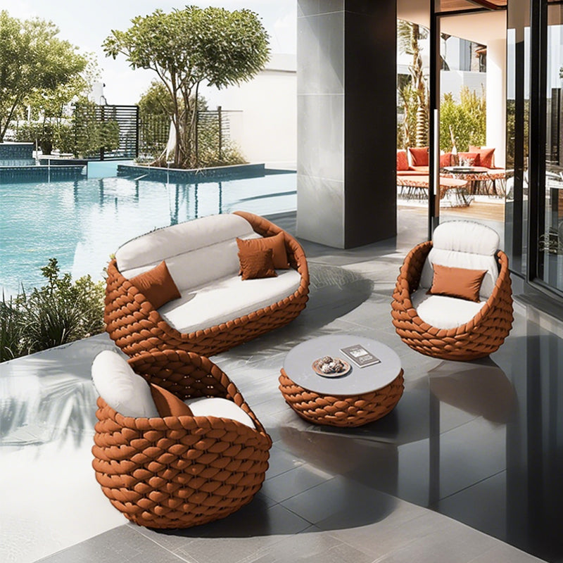 Modular Curved Outdoor Sectional Sofa Set