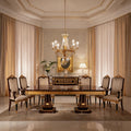 Elegant Classical Style Carved Dining Set