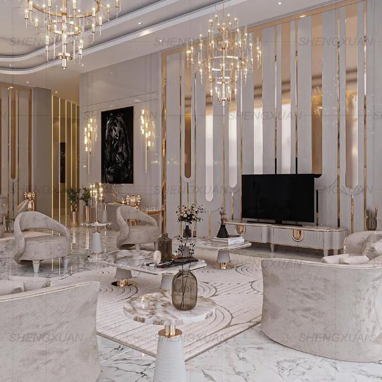 High-End Marble Dining Table Set — Customizable, Luxury Design