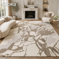 Luxury Marble Vein 3D Carved Wool Rug