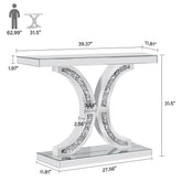 Dimensions of a decorative console table with crystal embellishments