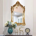 European Retro Carved Makeup Mirror
