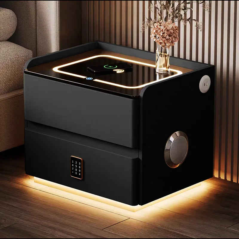 Smart Nightstand with LED Lighting, Wireless Charging, USB & Bluetooth Speaker | 3 Sizes | 4 Colors