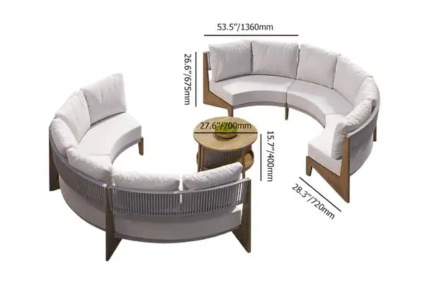 Luxury Minimalist Outdoor Sectional Sofa Set - image 3