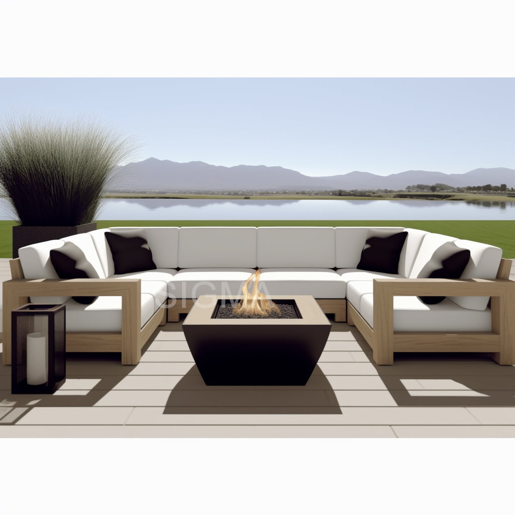 Luxury Aluminum Outdoor Garden Sectional Sofa Set