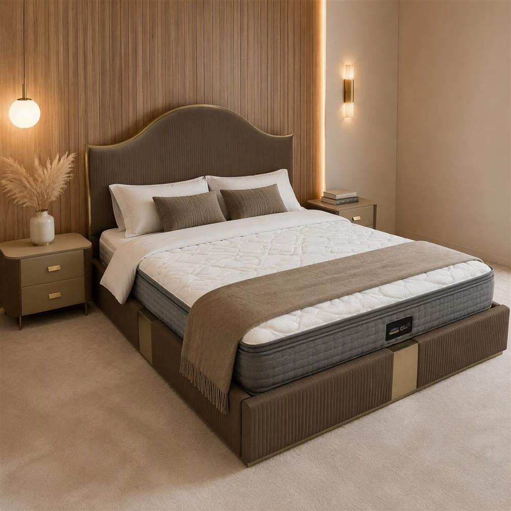 Luxury Hotel Bedroom Set Curved Headboard