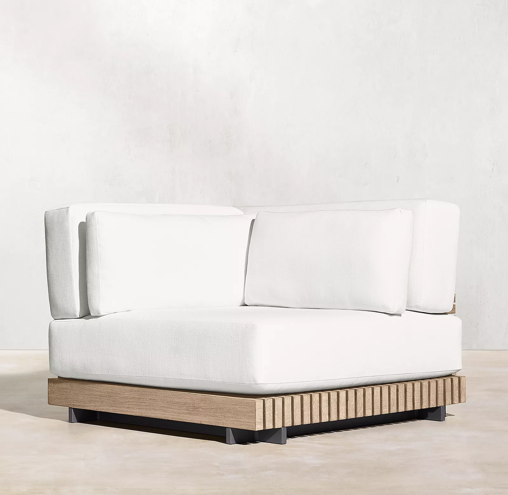 Outdoor Teak Reed Sectional Patio Furniture Set - image 3