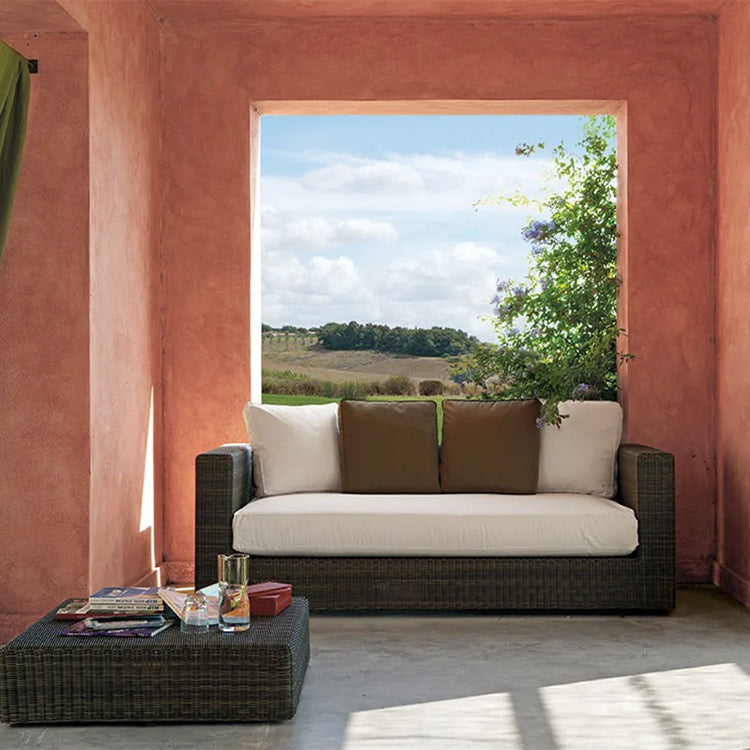 Luxury Rattan Patio Courtyard Villa Sectional Sofa Set - image 4