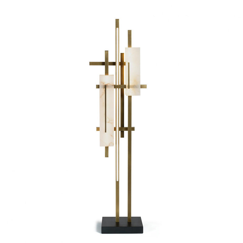 Foyer Gold Marble Console Table
