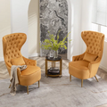 Wing High-Back Velvet Accent Chair