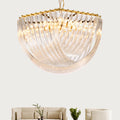 Artistic Golden Crystal Round Chandelier