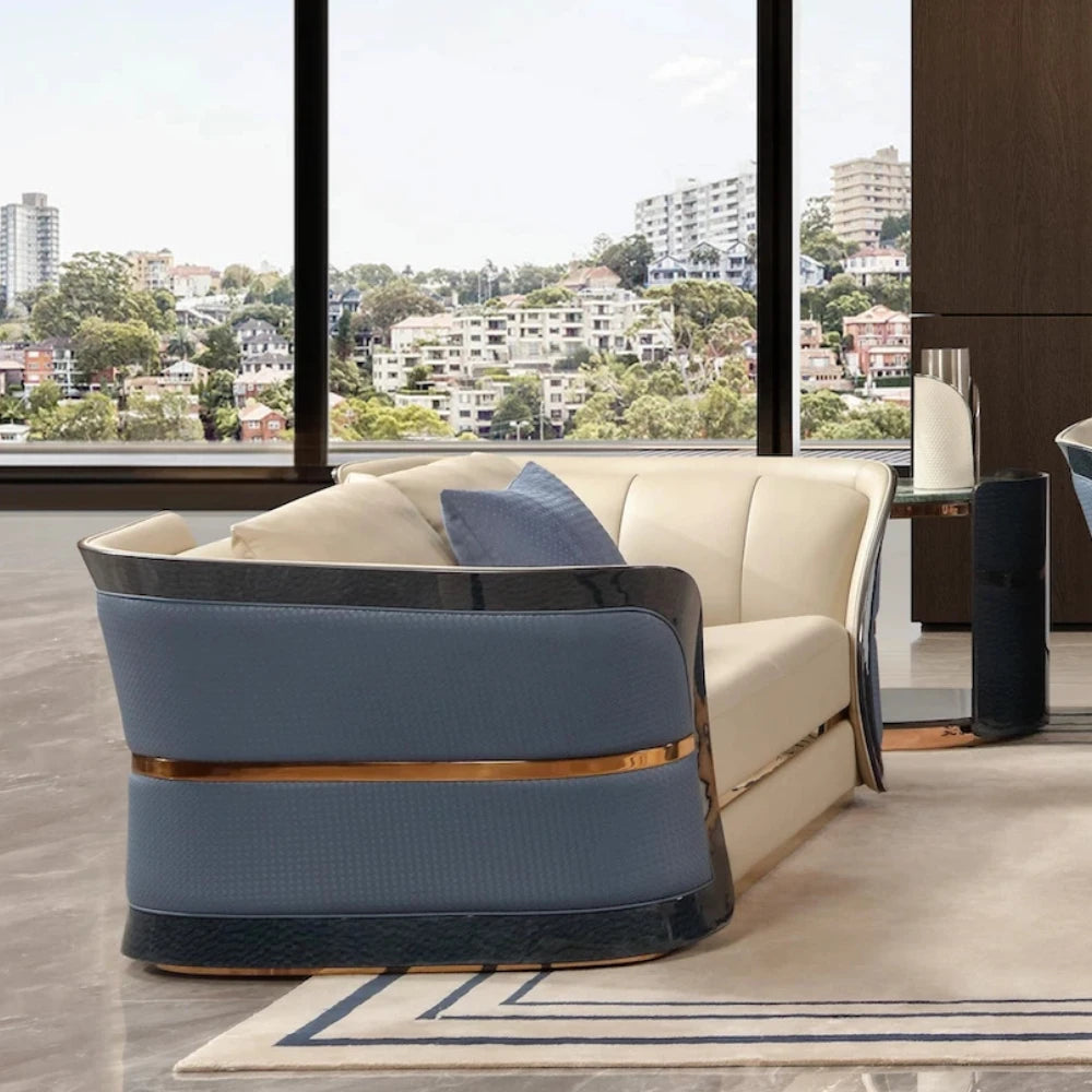 Chesterfield Modular Genuine Leather Sofa Set — Large Scale, Hotels & Homes