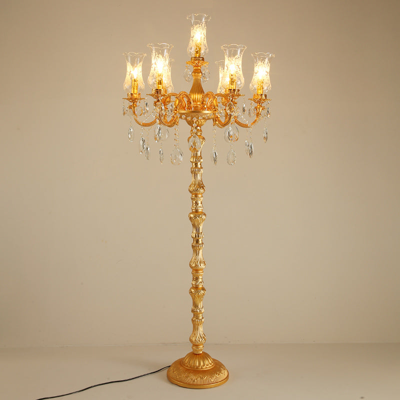 Vintage Design LED Crystal Floor Lamp