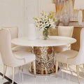 Italian Design Round Marble Dining Set