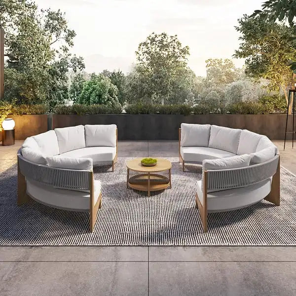Luxury Minimalist Outdoor Sectional Sofa Set - image 2
