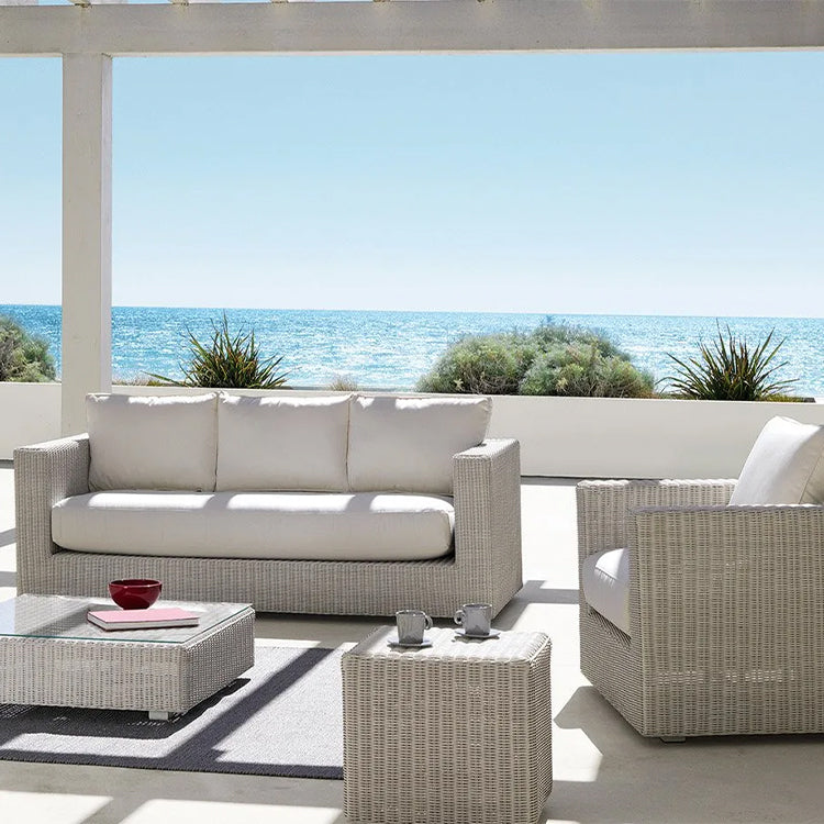 Luxury Rattan Patio Courtyard Villa Sectional Sofa Set - image 2
