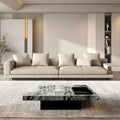 Italian Minimalist Genuine Leather Modular Sofa — Corner & Straight Sectional Set