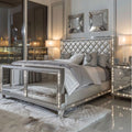Modern Luxury Mirrored Headboard Bed
