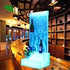Decorative water feature in a modern interior setting