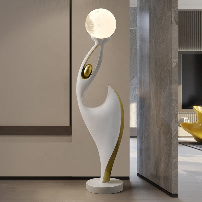 BHM Moon-Holding Abstract Statue