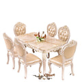 Royal Vintage Carved Marble Dining Set