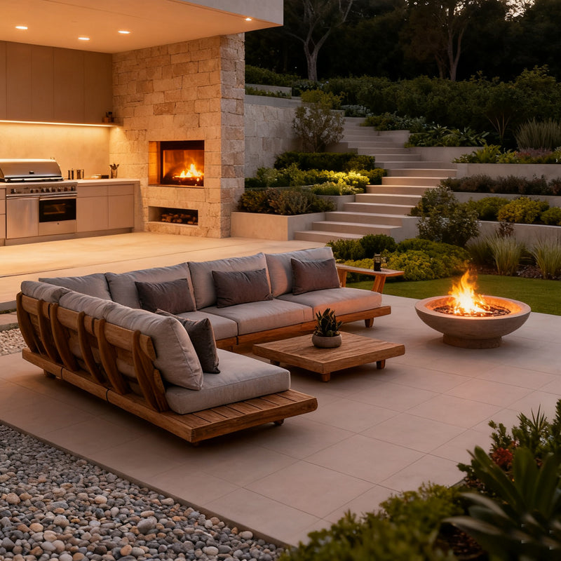 Modular Curved Outdoor Sectional Sofa Set - image 3