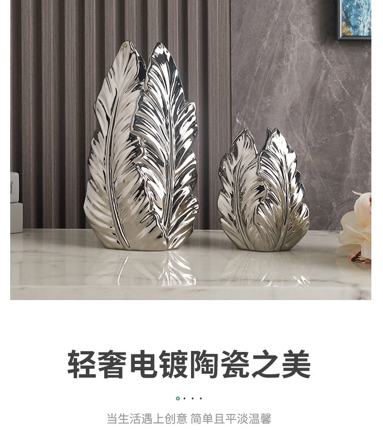 Nordic Gold-Painted Ceramic Vase | Luxury Home Décor Accent