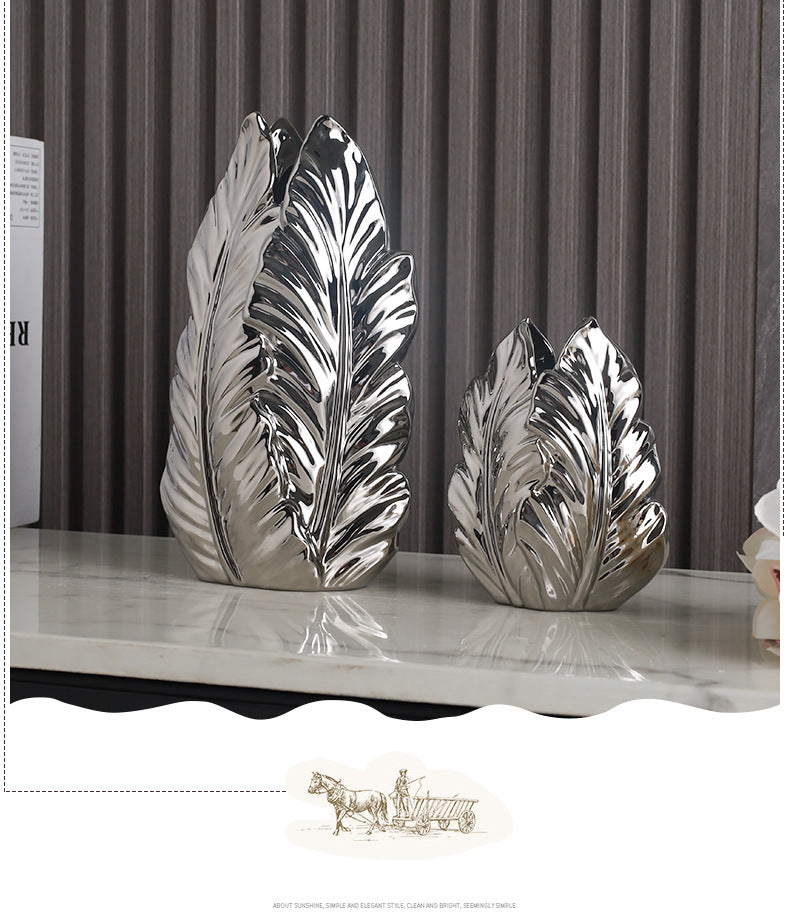 Nordic Gold-Painted Ceramic Vase | Luxury Home Décor Accent