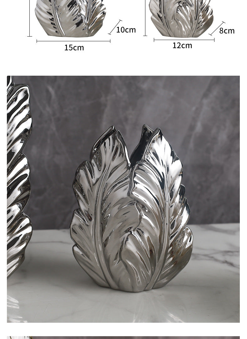 Nordic Gold-Painted Ceramic Vase | Luxury Home Décor Accent