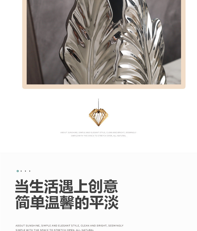 Nordic Gold-Painted Ceramic Vase | Luxury Home Décor Accent