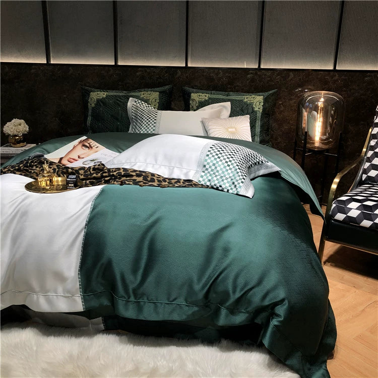 New Luxury Black Gold Yarn-dyed Jacquard Egyptian Cotton Beddiing