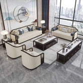 Designer Living Room Set featuring modern and elegant design with comfortable seating and high-quality materials.