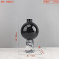 Marble-Effect Glass Vase | Hydroponic & Floral Desktop Accent