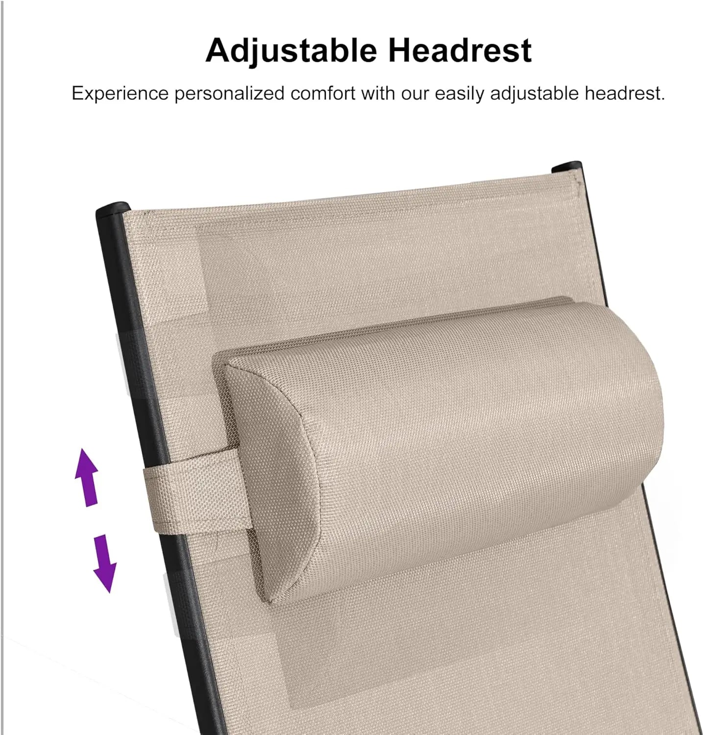 Patio Oversized Chaise Lounge Chair Set with Side Table Pool